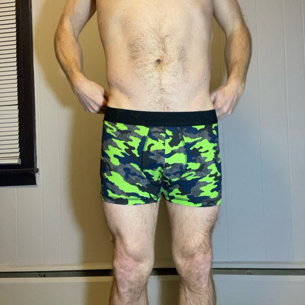 Express Green and Black Boxer Briefs Camouflage Design